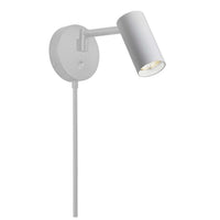 Projecteur mural Stanly de Dainolite avec bras articulé, fini blanc mat et 1 ampoule