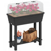 Outsunny Lit de jardin sureleve a arrosage automatique 41 L, Noir