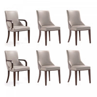  Ensemble de 6 chaises de salle a manger Shubert Modern en gris clair