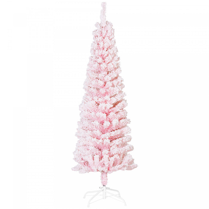Homcom Arbre De Noel Artificiel Fin Floque De Neige Artificielle 5pi