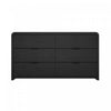 Commode moderne Grace 60\" en noir (6 tiroirs)