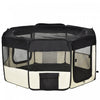 Pawhut 47,25 Pouces Parc Souple Pour Animaux De Compagnie, Chenil Pliant Pour Chiots, Tente Pour Chien, Cage D'exercice Pour Chat, Avec Sac, Beige