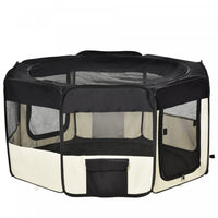 Pawhut 47,25 Pouces Parc Souple Pour Animaux De Compagnie, Chenil Pliant Pour Chiots, Tente Pour Chi