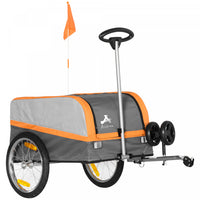 Aosom Remorque De Velo Et Chariot De Chariot, Chariot De Jardin Multi-usage Avec Coffre A Bagages, G