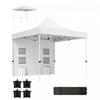 Outsunny Tente A Auvent Escamotable Robuste 10' X 10', Upf50+, Blanc