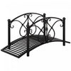 Outsunny Pont De Jardin 3,3', Pont D'etang Avec Garde-corps, Noir