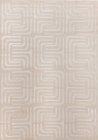 Tapis a motifs de treillis orientaux creme beige Leonardo, 5'3
