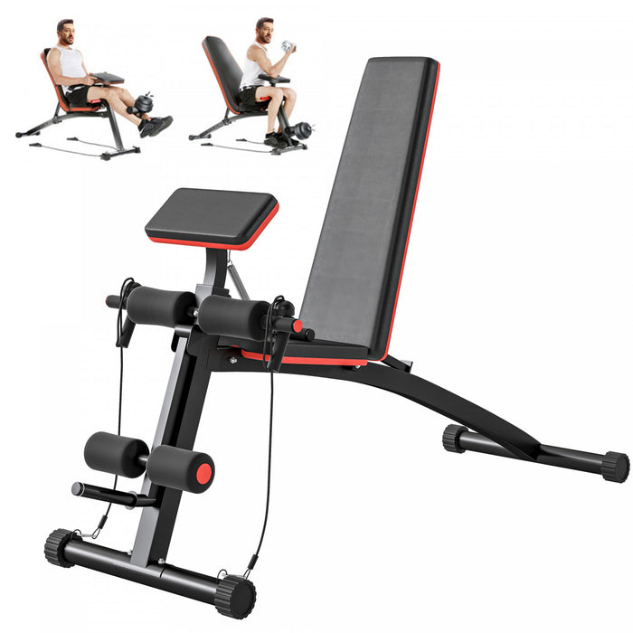 Soozier Banc de musculation pliable et reglable pour halteres