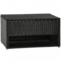 Outsunny Boite De Terrasse Exterieure Avec Couche De Chaussures Noir