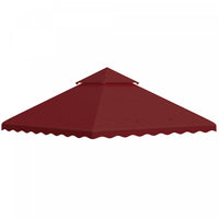 Outsunny Auvent De Remplacement Pour Tonnelle 10' X 10', 2 Niveaux, Rouge