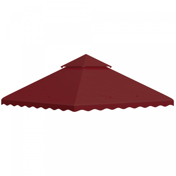 Outsunny Auvent De Remplacement Pour Tonnelle 10' X 10', 2 Niveaux, Rouge