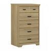 Commode verticale Versa à 5 tiroirs - frêne naturel