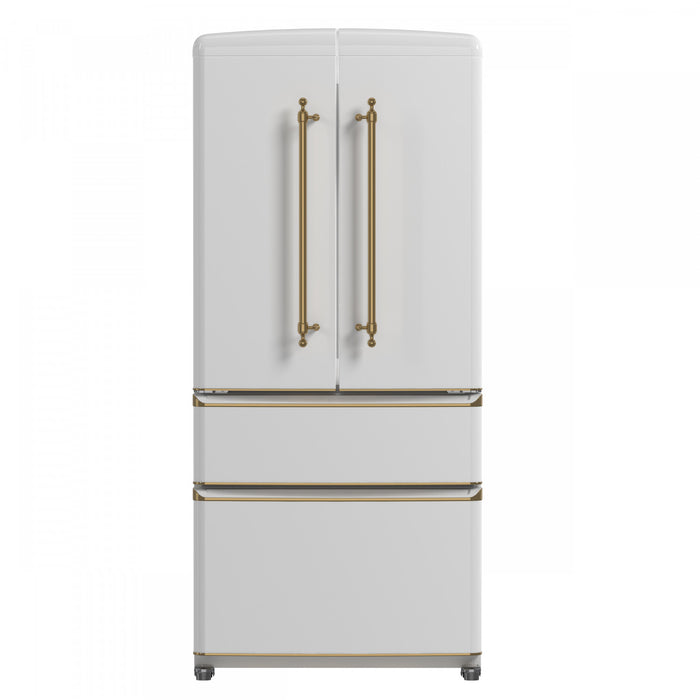 Refrigerateur Luigi de 33 po a portes francaises, blanc, 18 pi³ - FFFFD1791-33WHT