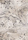 Tapis Sophie a motif d'eclaboussures de peinture grises, beiges, noires et blanches, 7'10\" x 10'6\"