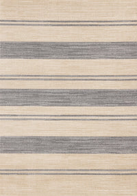  Tapis Covington beige et gris a rayures, 5'3