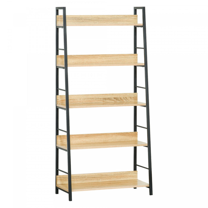 HOMCOM Bibliotheque Moderne 5 Niveaux Metal Bois