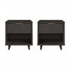 Table de nuit Granville Modern 18\" en gris charbon (1 tiroir) - Lot de 2