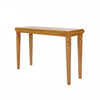 Console rustique en bois Martha 120 cm avec bordure perlee decorative - brune