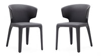 Ensemble 2 chaises de salle à manger Conrad de Manhattan Comfort en similicuir - gris