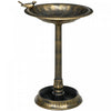 Outsunny Bain D'oiseaux, Bain D'oiseaux Avec Decoration D'oiseaux, Bronze