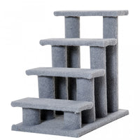 Pawhut 24'' Arbre A Chat Escalier Pour Animaux Chats Avec Griffoirs 4 Marches Panneaux De Particules