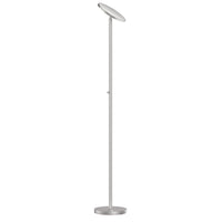 Lampe à pied torchère de Dainolite avec fini nickel satiné et ampoule à DEL