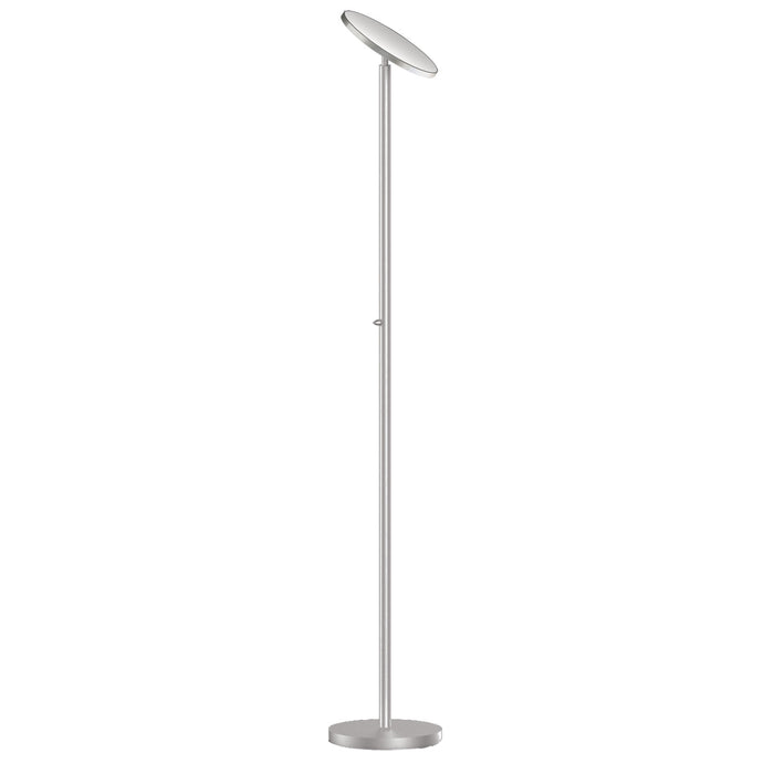Lampe à pied torchère de Dainolite avec fini nickel satiné et ampoule à DEL