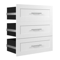 Ensemble de 3 tiroirs Pur de Bestar pour organisateur de garde-robe de 36 po (L) - blanc