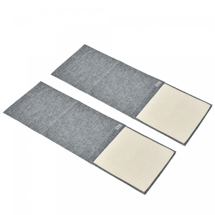 Pawhut Tapis Griffoir Chat Tapis A Gratter En Sisal Tapis A Chat Pour Le Sofa Protection Cote Gauche Canape Meuble Sol Mur Gris