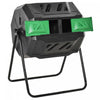 Outsunny Bac A Compost Exterieur A Double Chambre Rotatif A 360° Vert