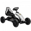 Aosom Kart A Pedales Pour Enfants, Voiture A Pedales Avec Essieu Pivotant, Siege Reglable, Frein A Main, 4 Roues Eva, Course A Pied En Interieur, Pour 3 A 8 Ans, Blanc