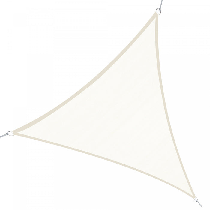 Outsunny Triangle 13x13x13ft Sun Sail Shade Garden Uv Block Sunshade Outdoor Canopy Patio Lawn Shelter Cream White