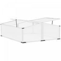 Outsunny Serre En Aluminium Pour Plantes Surelevees Avec Ouverture Independante Pour Fleurs, Legumes