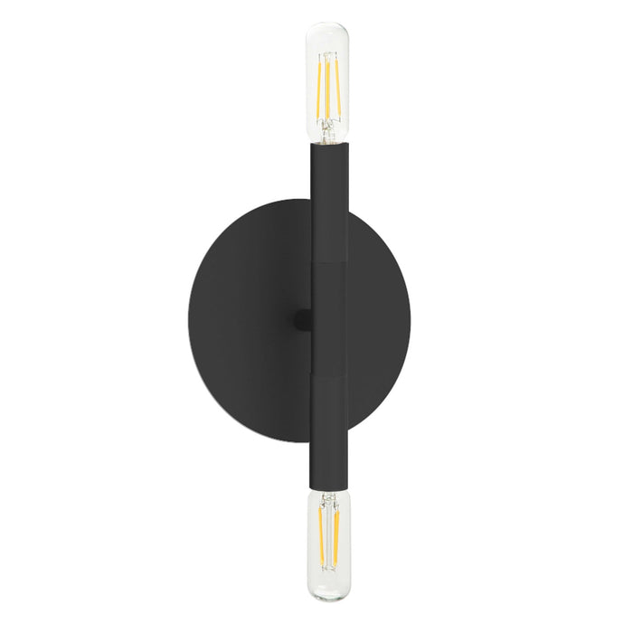 Applique murale Wand de Dainolite avec fini noir mat et 2 ampoules