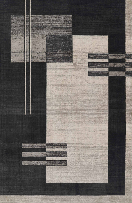 Tapis Contemporain Sorelle 5'1\" x 7'7\" en Gris