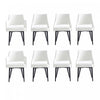 Ensemble de 8 chaises de salle a manger Tremont Modern en blanc