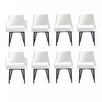  Ensemble de 8 chaises de salle a manger Tremont Modern en blanc