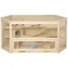 Pawhut Grande Cage En Bois Pour Hamster, Souris, Rats, Petit Animal, Exercice, Maison De Jeu A 3 Niveaux Avec Centre D'activites Toboggan