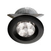 Luminaire cylindrique à encastrer Mpled de Dainolite à intensité variable, avec fini noir et ampoule de 8 W