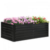 Outsunny Jardiniere Surelevee, 71\" X 36\" X 23\" Jardinieres En Acier Galvanise Pour Plantes D'exterieur Avec Tiges Renforcees Pour Legumes, Fleurs Et Herbes, Noir