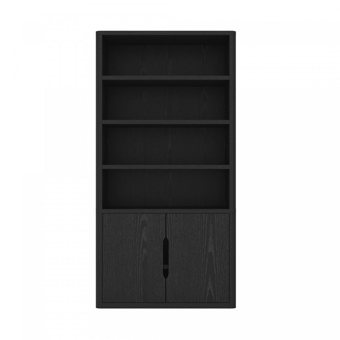 Armoire bibliotheque moderne Rivington 40\" en noir