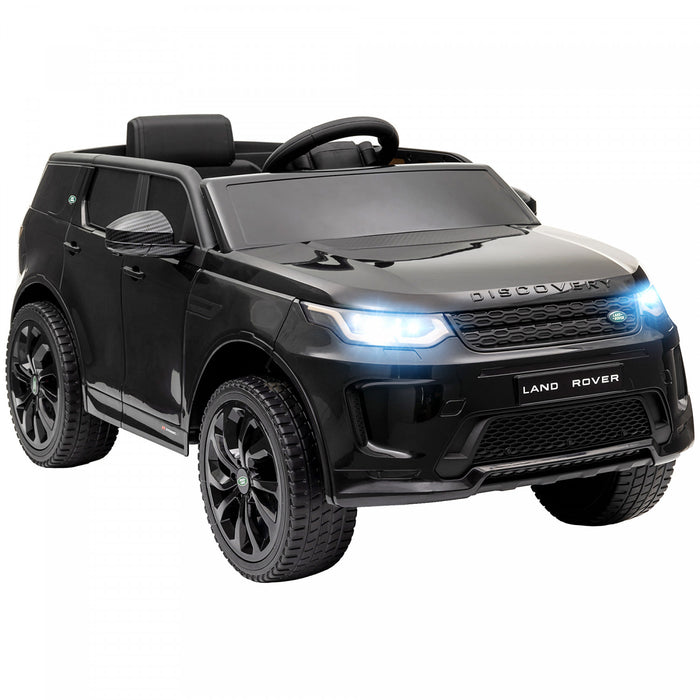 Qaba Land Rover Discovery Sport Voiture Electrique Pour Enfants Alimentee Par Batterie 12 V Avec Telecommande, Demarrage Progressif, Lumieres Led, Klaxon Musical, Noir