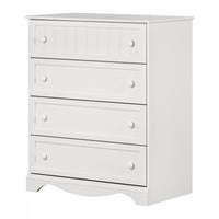  Savannah Commode 4 Tiroirs - Blanc Solide