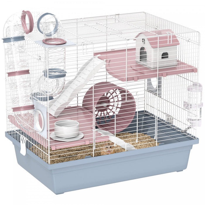 Cage PawHut pour Hamster, Maison pour Petits Animaux a 3 Niveaux