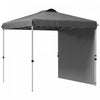 Outsunny Tente Escamotable Reglable 8x8' Avec 1 Paroi Laterale, Gris Fonce