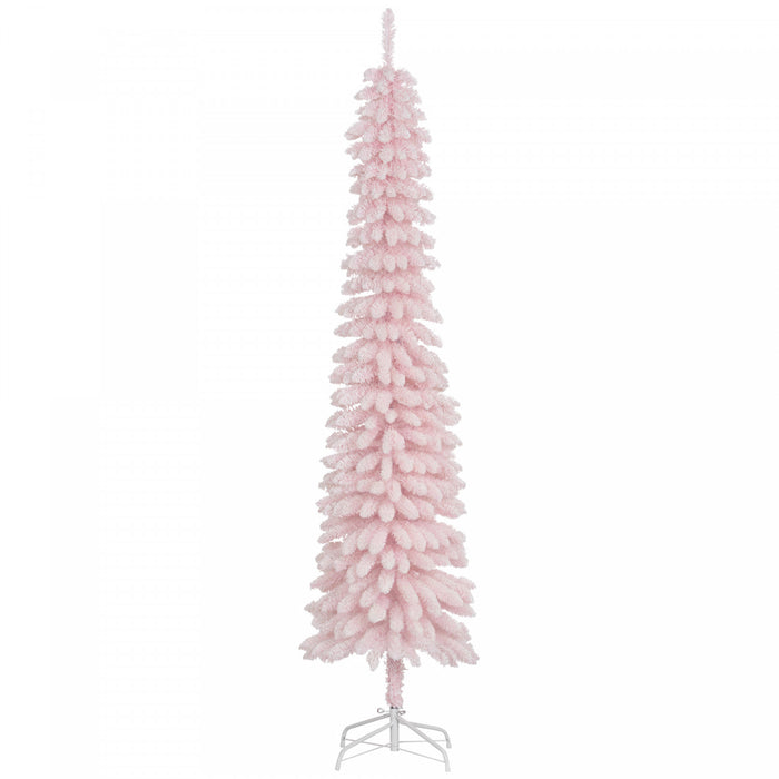 HOMCOM Arbre de Noel artificiel de 7pi, avec 490 branches realistes, rose