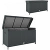 Outsunny Coffre De Rangement Exterieur De 165 Gallons, Verin A Gaz Et Roues
