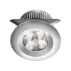 Luminaire cylindrique à encastrer Mpled de Dainolite à intensité variable, avec fini aluminium et ampoule de 8 W