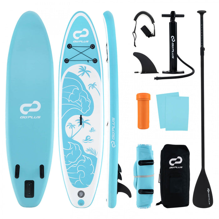 Grand Tableau Gonflable De Sup Goplus, Tableau De Pagaie Portable Avec Des Anneaux 5d