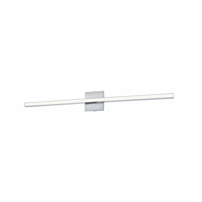 Lumière de coiffeuse Arandel de Dainolite en acrylique blanc qui diffuse la lumière, avec fini chromé poli et ampoule à DEL de 24 W